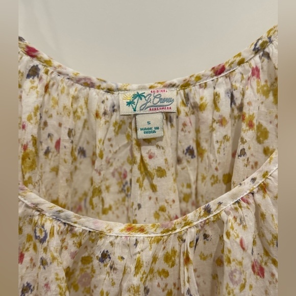 J. Crew Dress Women's Small tiered cotton voile beach soft posies flowers print - Picture 5 of 7